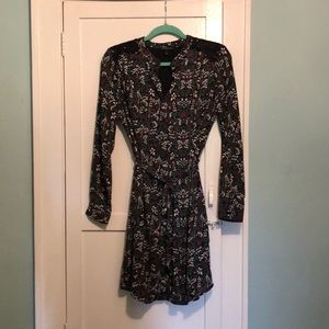 Banana Republic long sleeve floral shirt dress